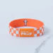 Tap To Pray™ Wristbands - Orange & White Checkers