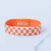 Tap To Pray™ Wristbands - Orange & White Checkers