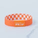 Tap To Pray™ Wristbands - Orange & White Checkers