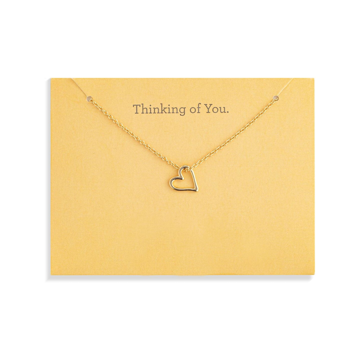 Gold Heart Necklace Collection - 16in