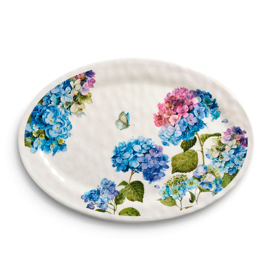 Hydrangea Large Melamine Oval Platter