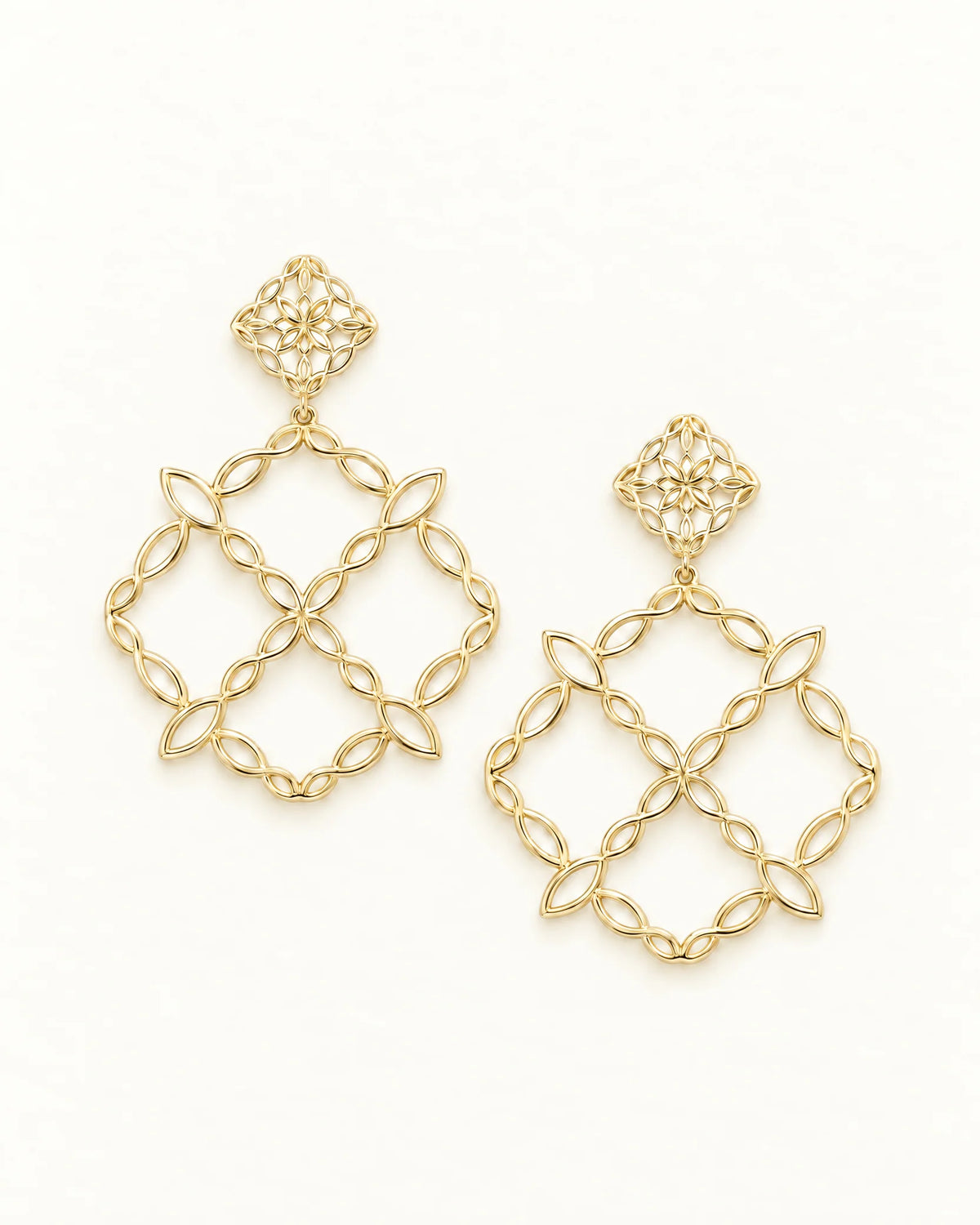 Bloom Statement Earrings Gold