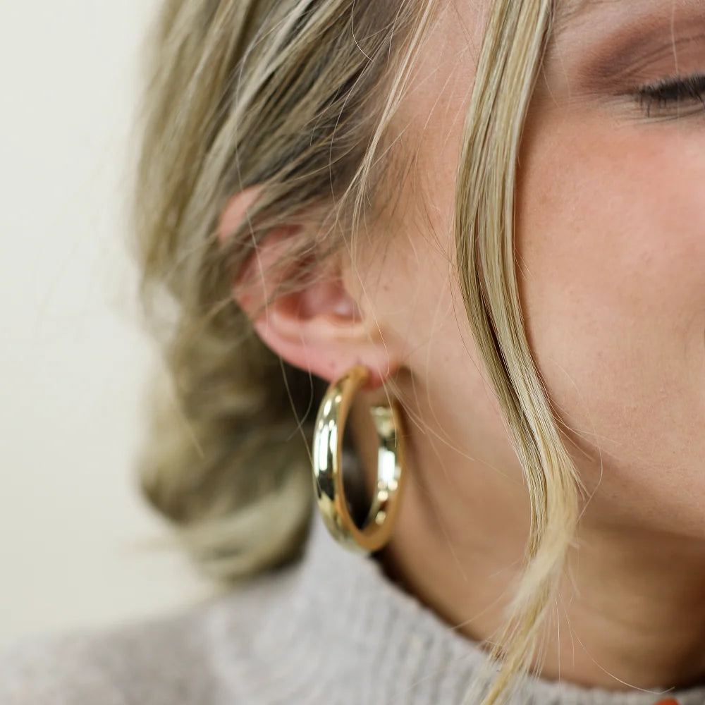 Just Dance Hoop Earrings Gold