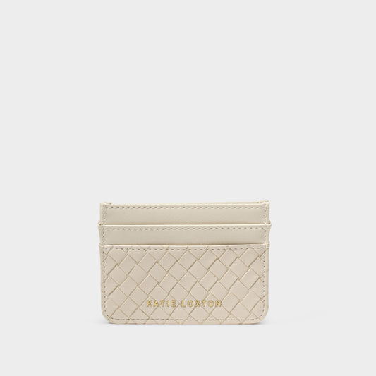 NOVA WOVEN TEXTURE CARDHOLDER | Off White Woven | 2 3/4" x 4"