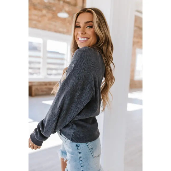 Carolyn Cord Heart Graphic Sweatshirt