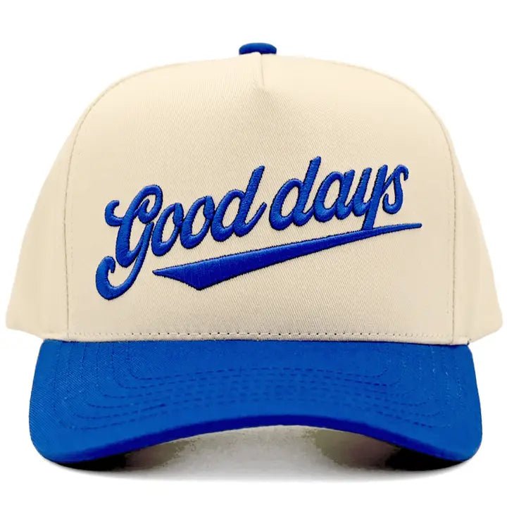 Good Days Letter Embroidered Two Tone Trucker Hat