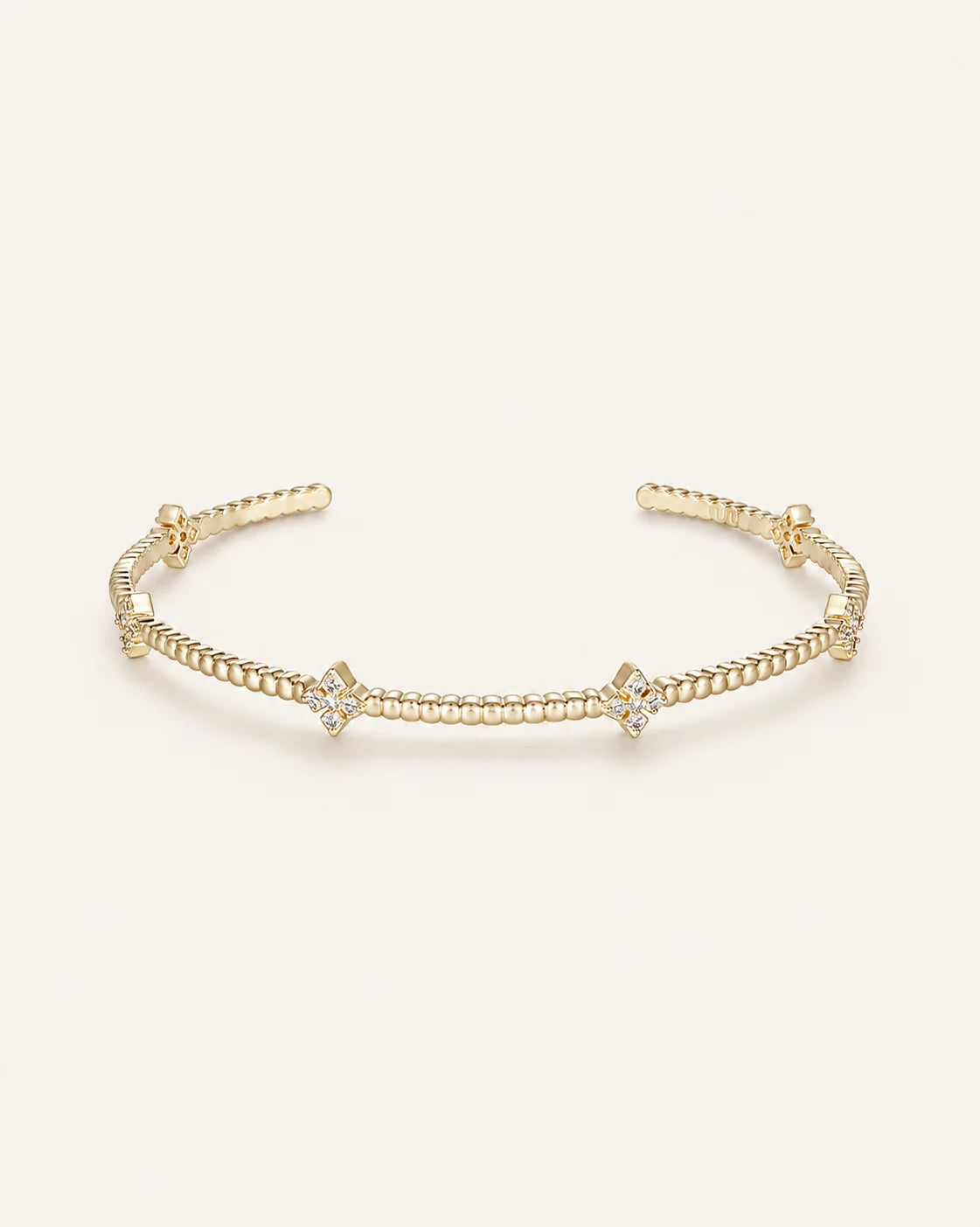 Radiant Cross Station Mini Cuff Bracelet Gold