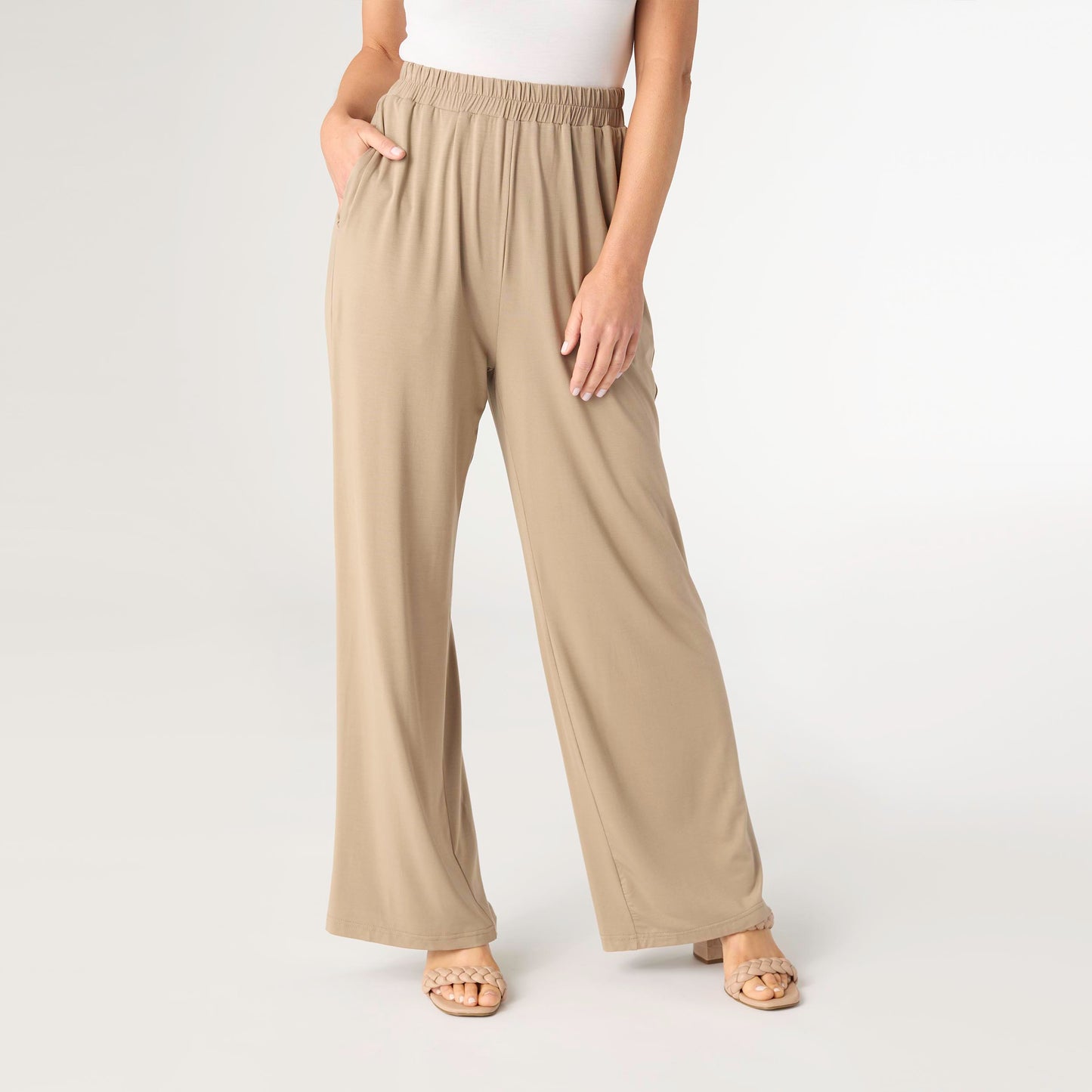 Soft Landing Pants with Pockets - Taupe XS