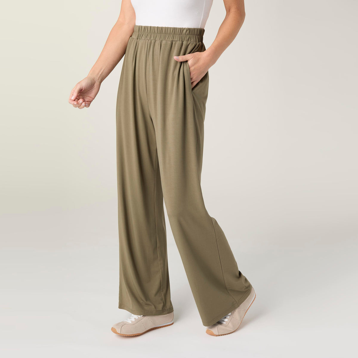 Soft Landing Pants with Pockets - Dusty Olive S/M