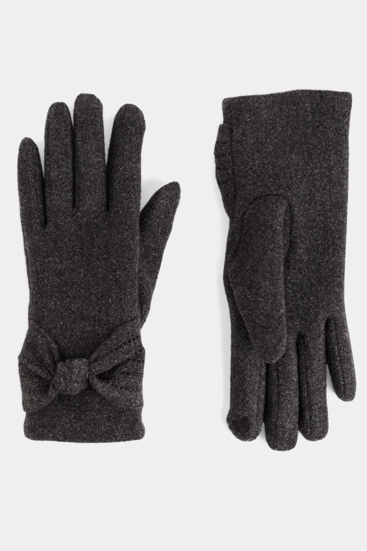 Bow Twist Wrist Touchscreen Gloves