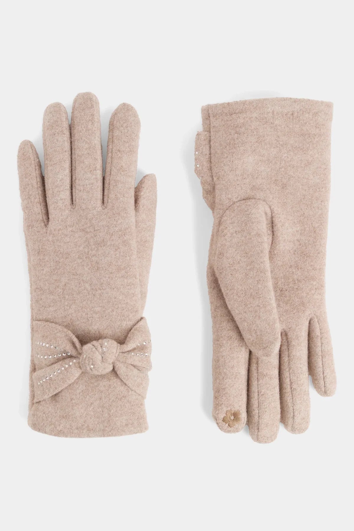 Bow Twist Wrist Touchscreen Gloves