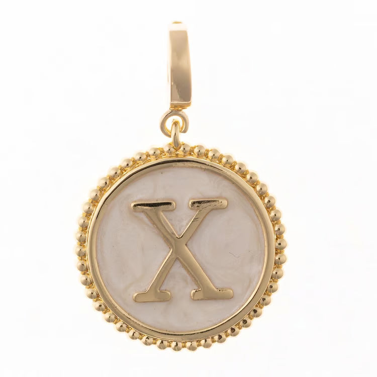 Pearl and Gold Madison Initial Charms