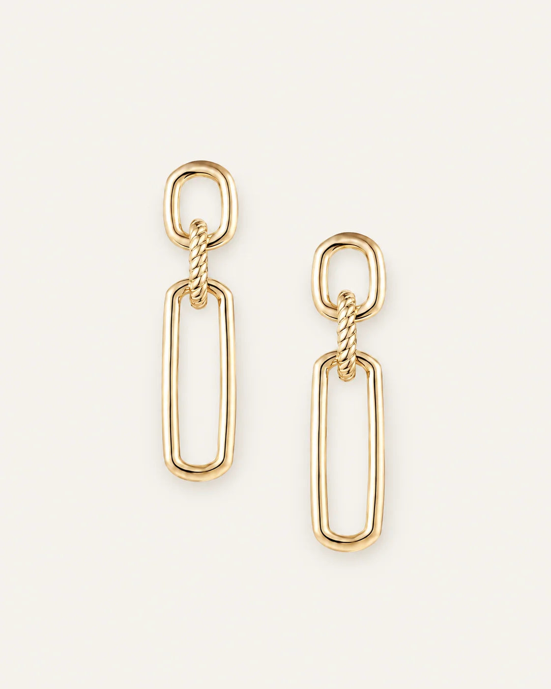 She's Spicy Link Statement Earrings Gold