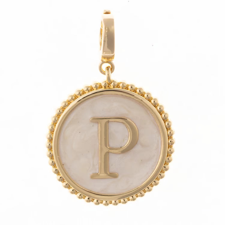 Pearl and Gold Madison Initial Charms