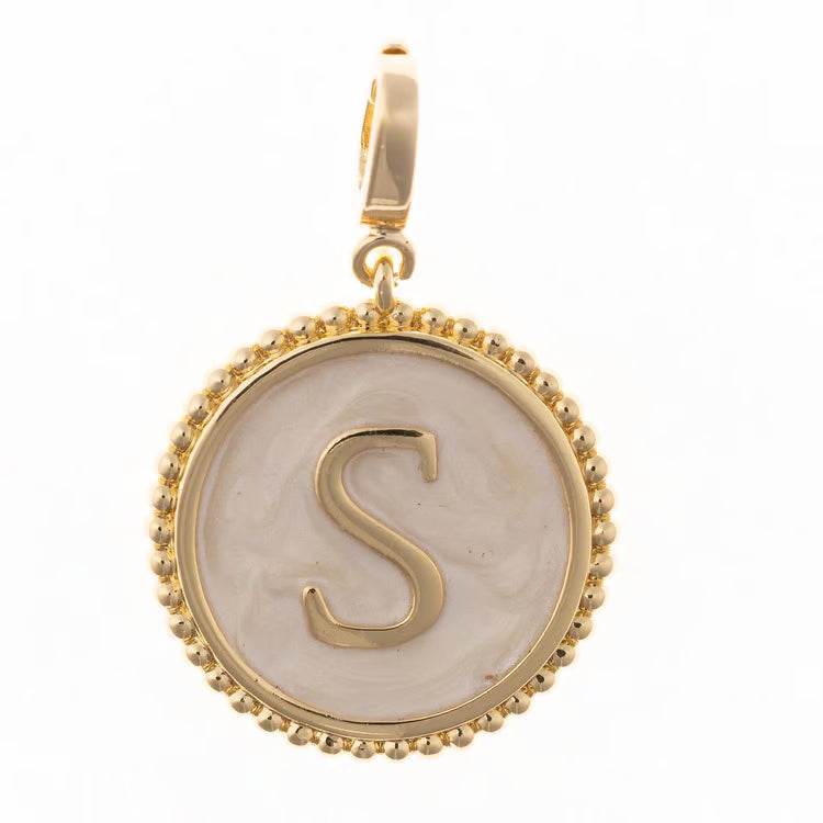 Pearl and Gold Madison Initial Charms