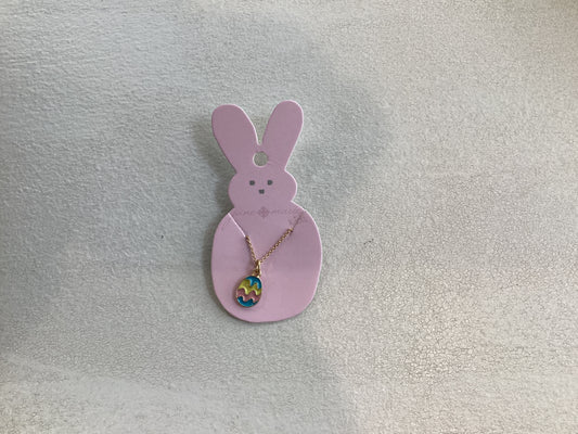 Kids Pastel Enamel Easter Egg Necklace