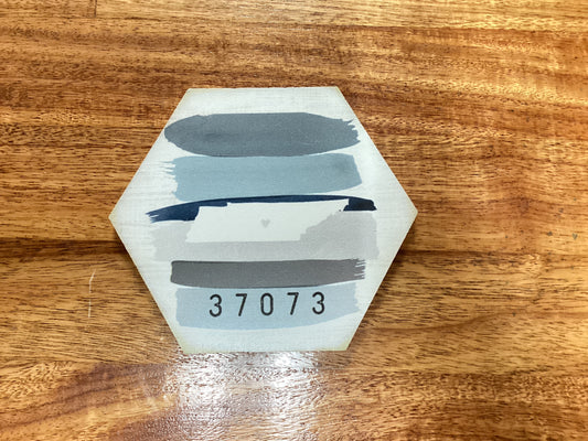 Zip Code Magnet Wooden Coasters