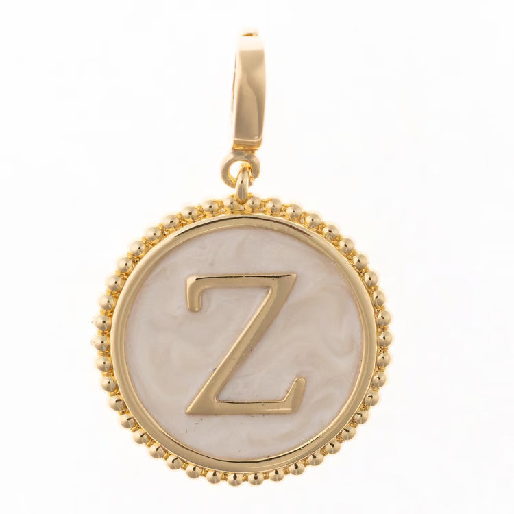Pearl and Gold Madison Initial Charms