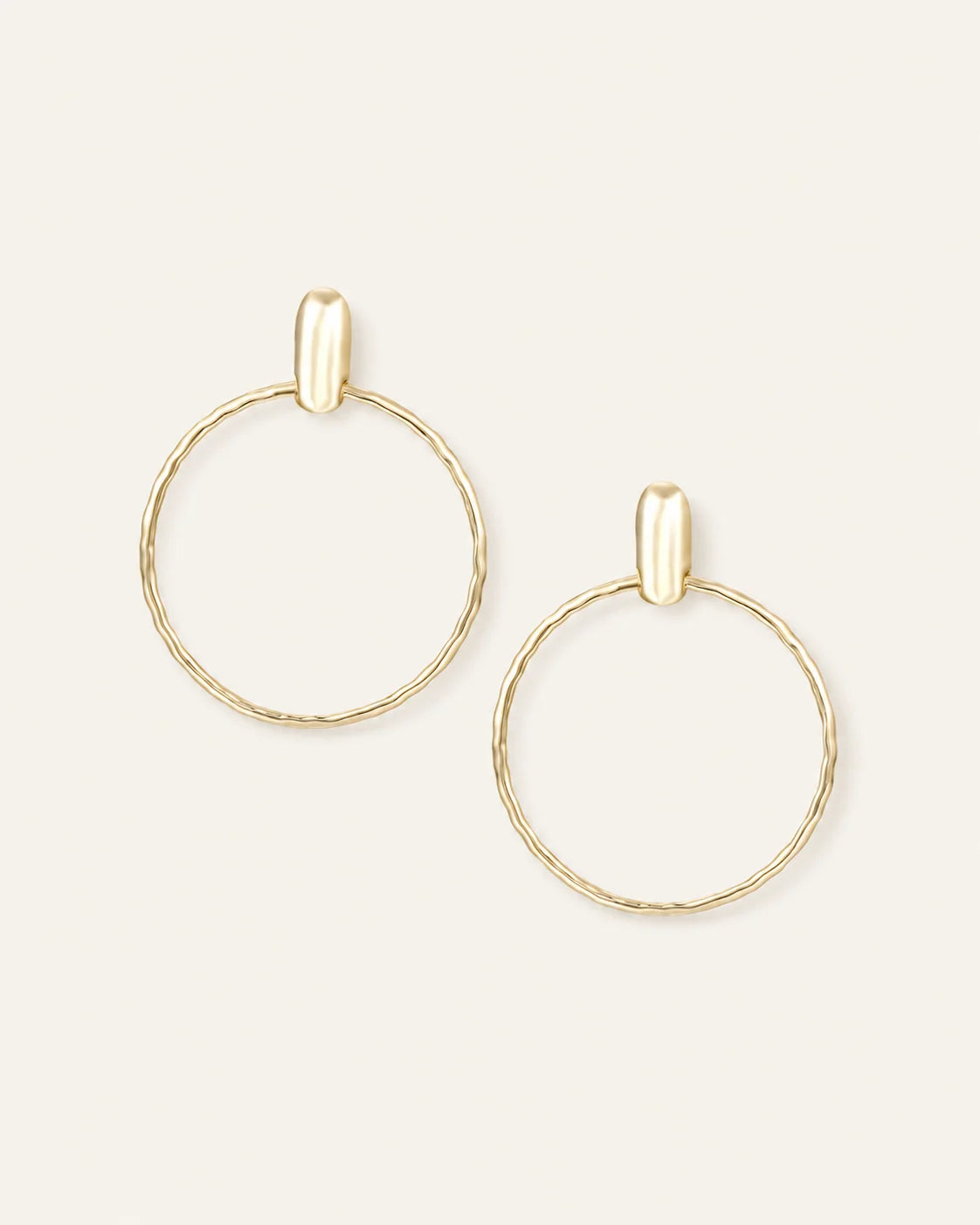 Horizon Circle Statement Earrings in Gold