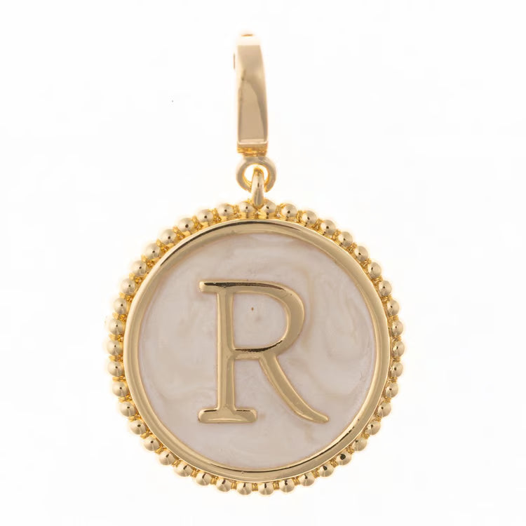 Pearl and Gold Madison Initial Charms