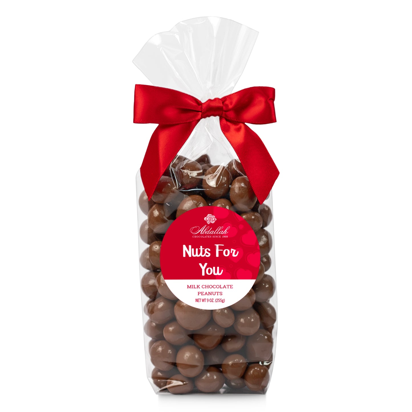 9 oz Bag Valentine Milk Chocolate Peanuts