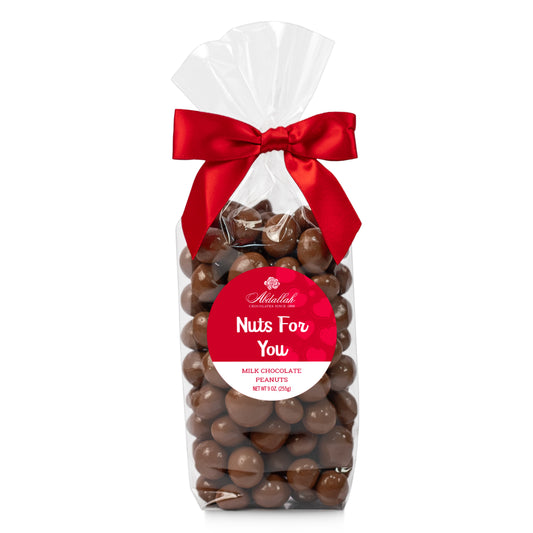 9 oz Bag Valentine Milk Chocolate Peanuts