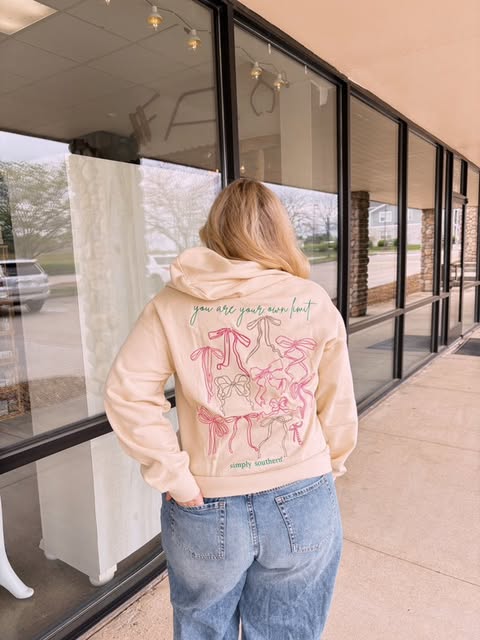 Simply Southern Embroidered Bow Hoodie