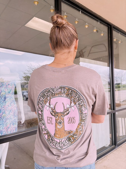 Simply Southern Deer with Pink Bows T-Shirt