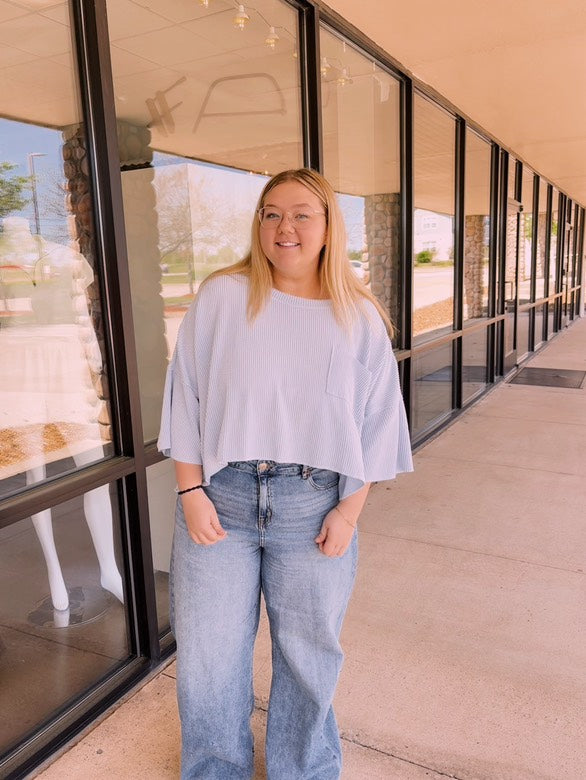 Simply Southern Cropped Lightweight Knit Tee