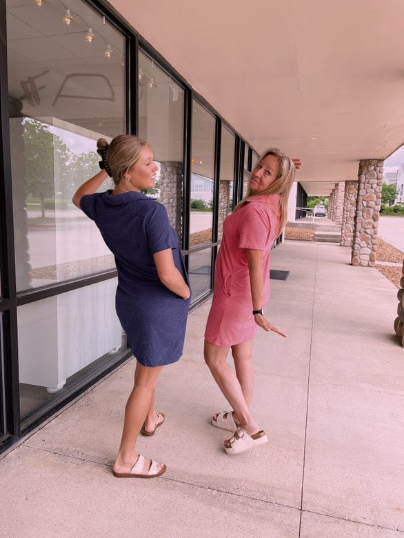 Simply Southern Dress Dry Fit Knit - NAVY