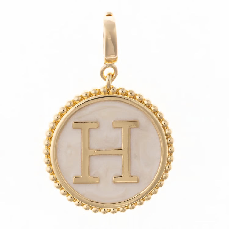 Pearl and Gold Madison Initial Charms