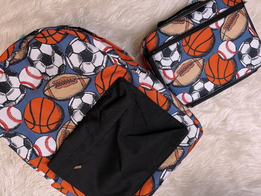Sports Backpack and Lunchbox Set