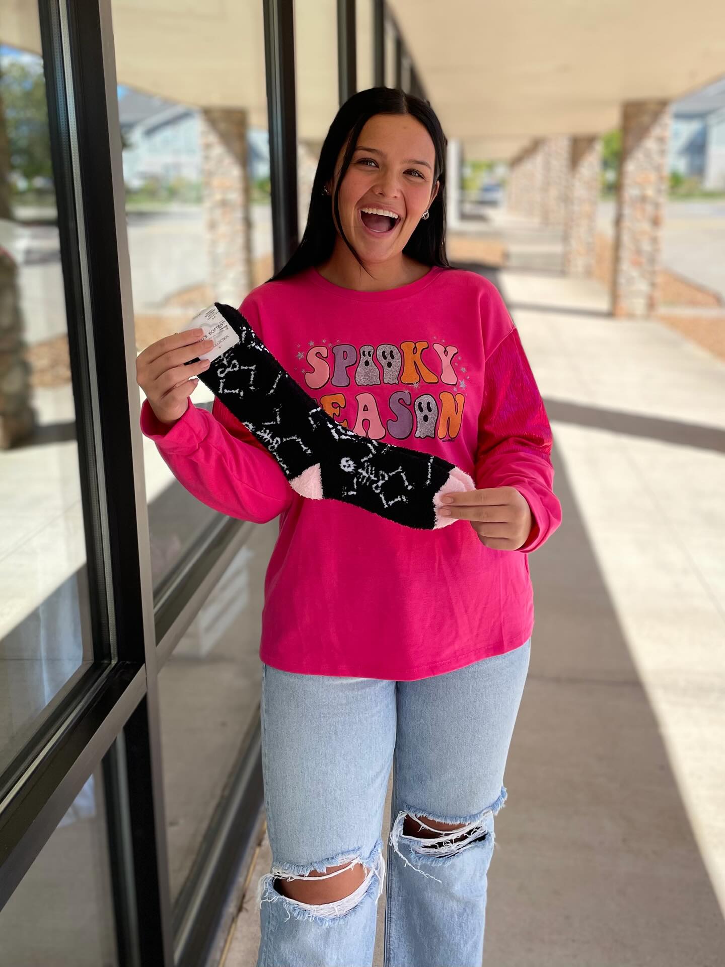 Spooky Season Hot Pink Sweatshirt