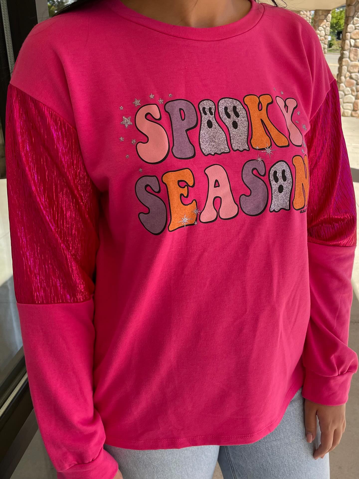 Spooky Season Hot Pink Sweatshirt