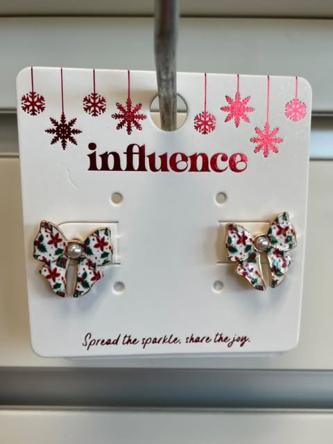 Enamel Bow Christmas Pattern Design