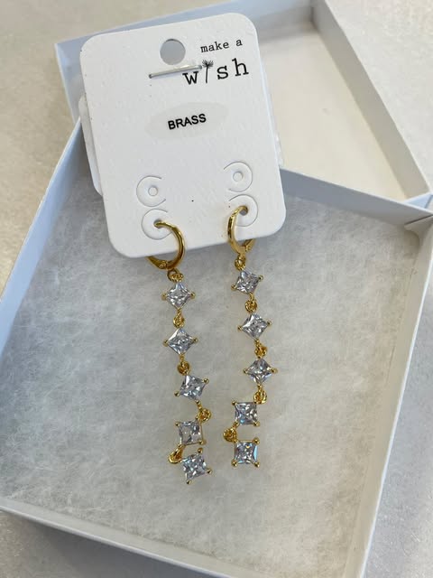 CRYSTAL ROW EARRINGS