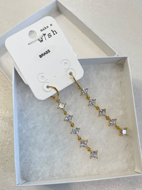 CRYSTAL ROW EARRINGS