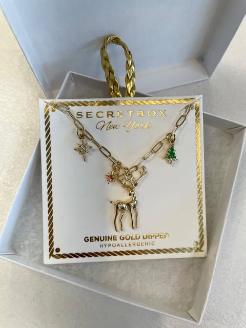 Christmas Rudolph and Theme Necklace