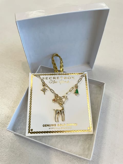 Christmas Rudolph and Theme Necklace