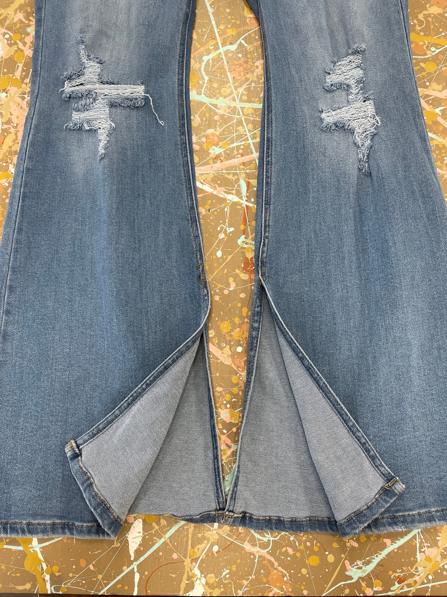 Plus High Rise Long Slit Flare