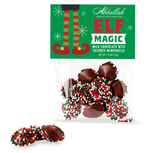 1.75oz Elf Magic Non-Pareils - Milk Chocolate