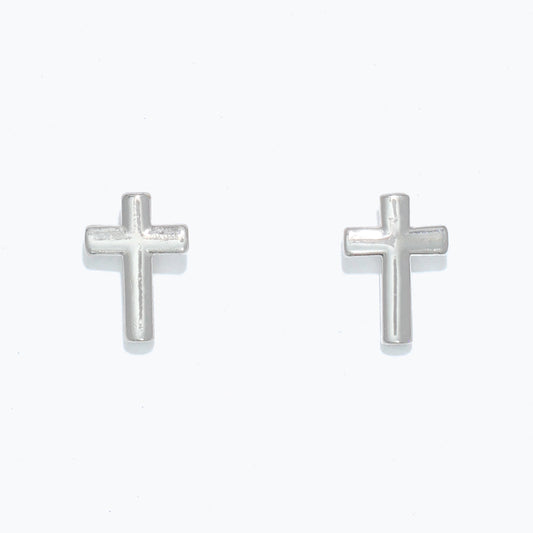 Cuties Earrings - Christmas Silver Cross