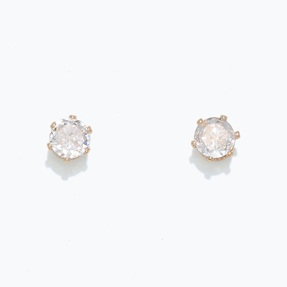 Earrings-CZ Studs in Gold