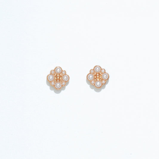 Cuties - Gold Squares W/ Pearls