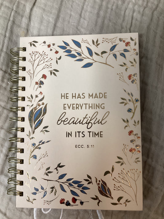 Everything Beautiful in Its Time Spiral Journal - Ecclesiastes 3:11