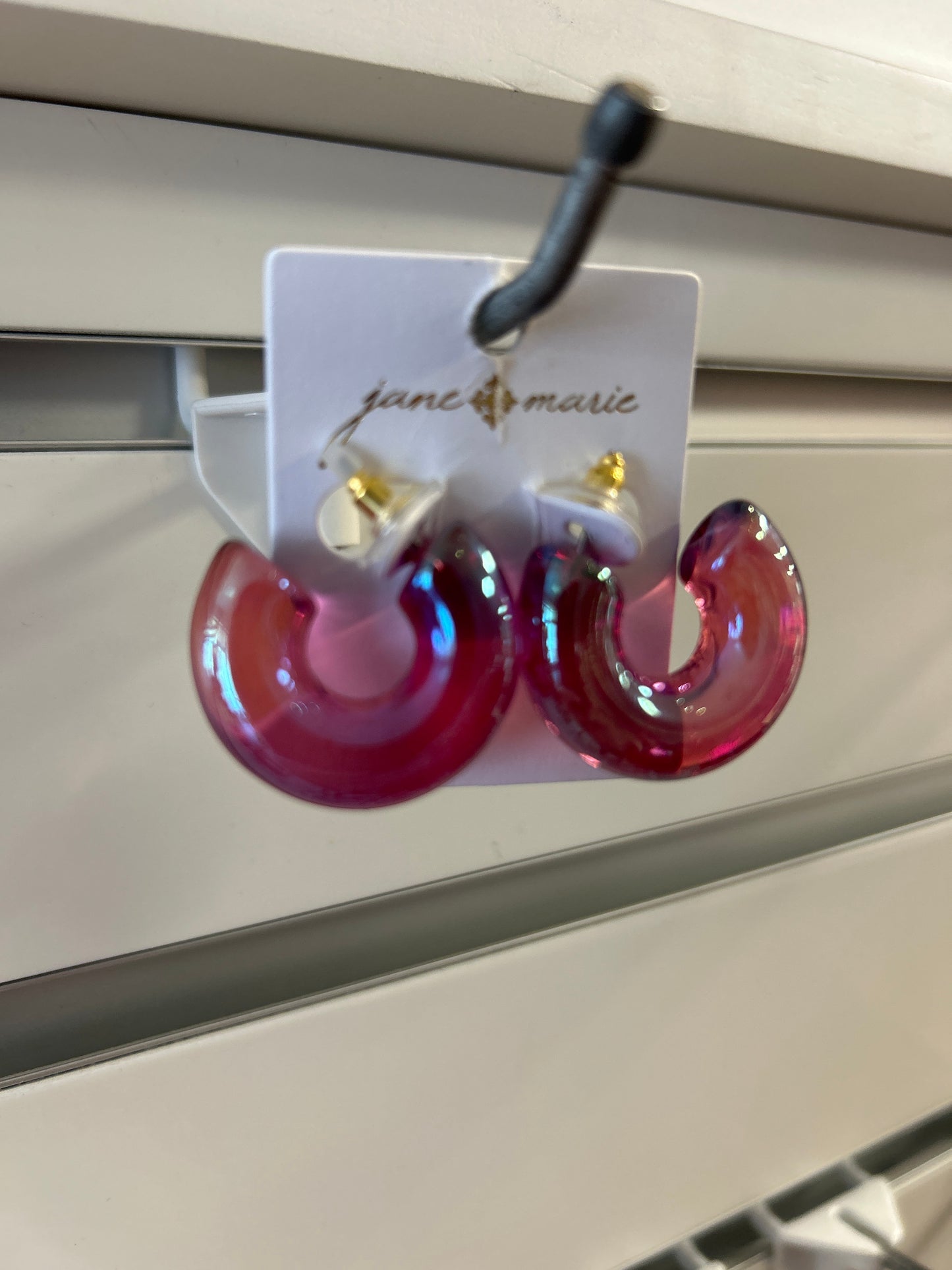 Chunky Iridescent Hoop Earring