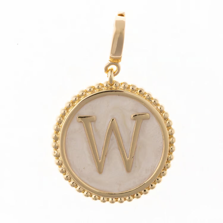 Pearl and Gold Madison Initial Charms