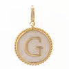Pearl and Gold Madison Initial Charms