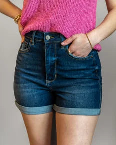 Tummy Control Cool Denim Shorts