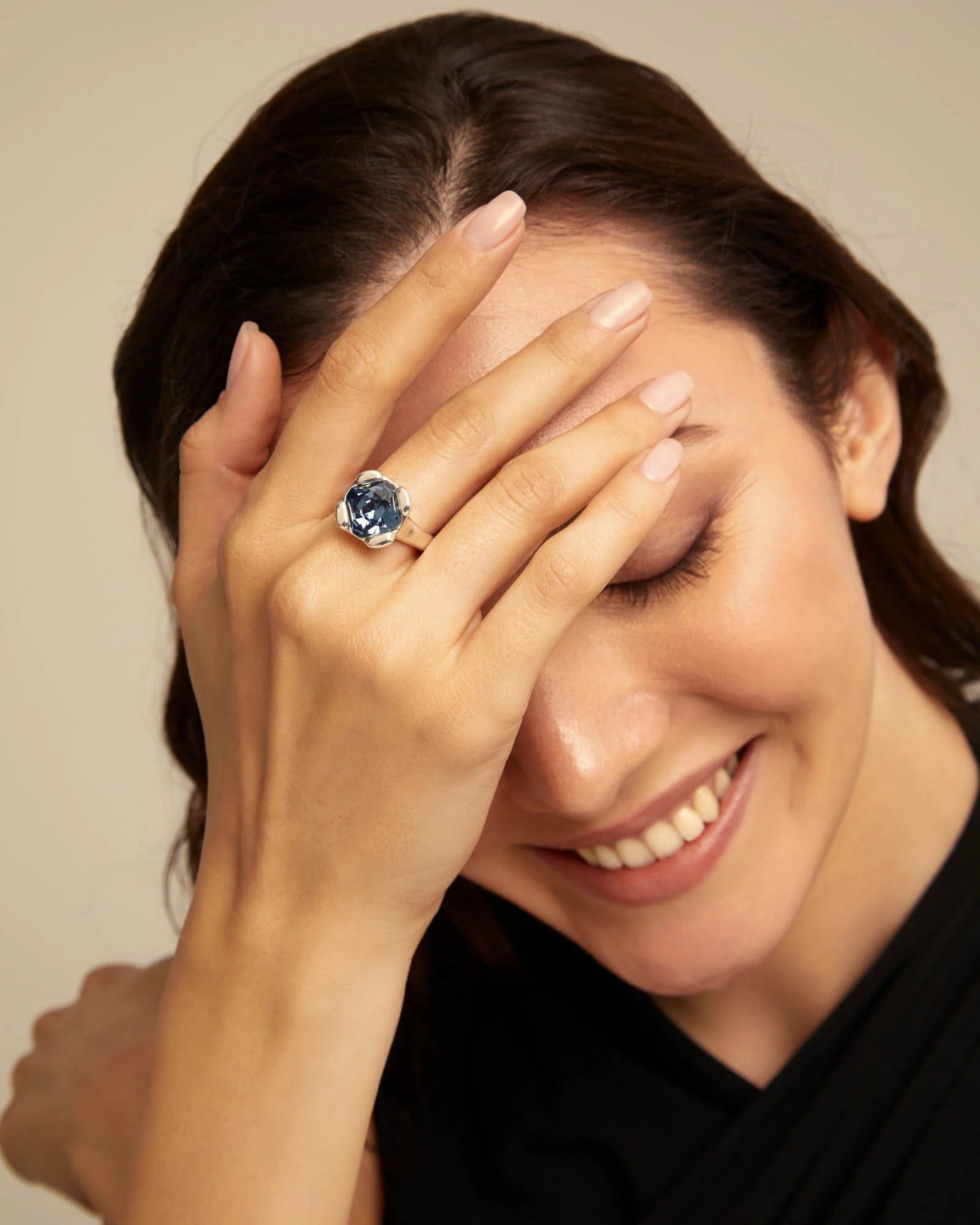 Rock n Blue Crystal Ring